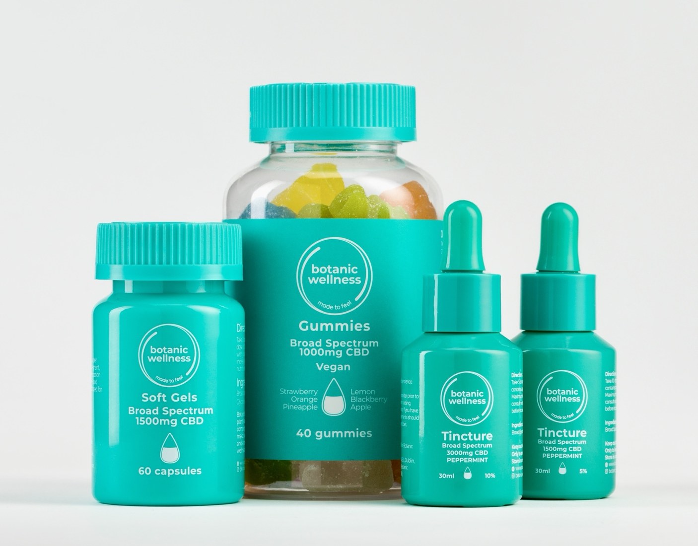 Botanic Wellness CBD gummies, soft gels and tinctures